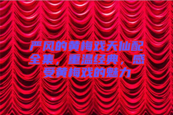 嚴(yán)風(fēng)的黃梅戲天仙配全集，重溫經(jīng)典，感受黃梅戲的魅力