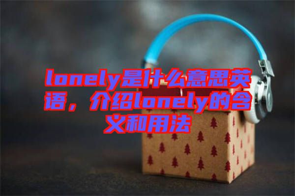 lonely是什么意思英語，介紹lonely的含義和用法