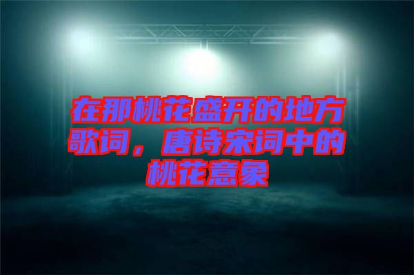 在那桃花盛開(kāi)的地方歌詞，唐詩(shī)宋詞中的桃花意象