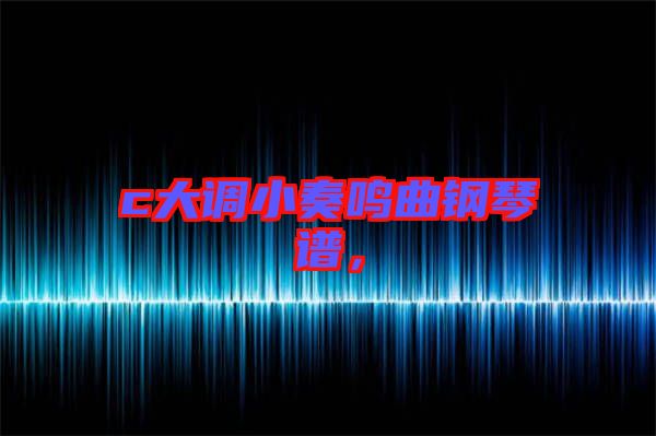 c大調(diào)小奏鳴曲鋼琴譜，