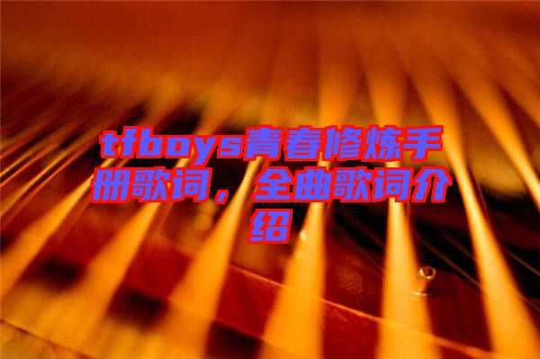 tfboys青春修煉手冊(cè)歌詞，全曲歌詞介紹