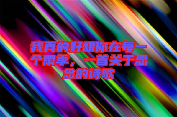 我真的好想你在每一個雨季，一首關(guān)于思念的詩歌