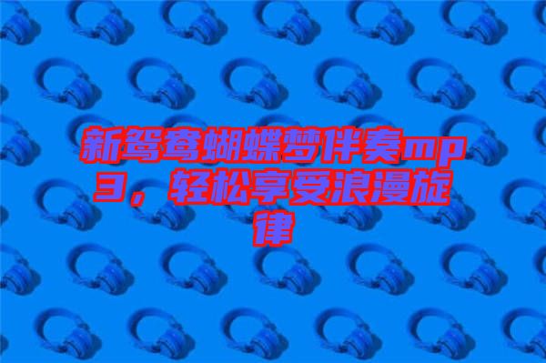 新鴛鴦蝴蝶夢伴奏mp3，輕松享受浪漫旋律