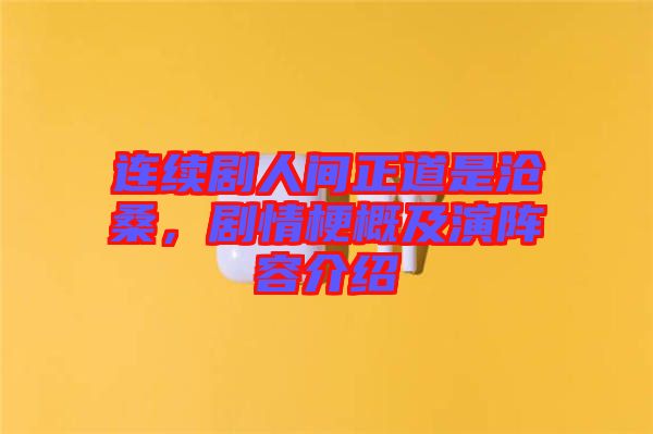 連續(xù)劇人間正道是滄桑，劇情梗概及演陣容介紹