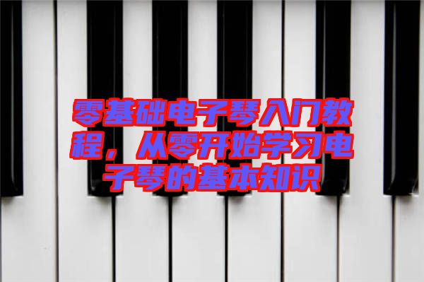 零基礎電子琴入門教程，從零開始學習電子琴的基本知識