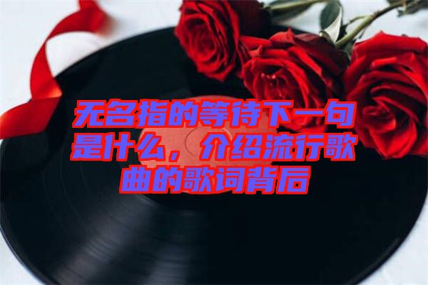 無名指的等待下一句是什么，介紹流行歌曲的歌詞背后