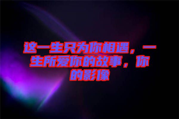 這一生只為你相遇，一生所愛你的故事，你的影像
