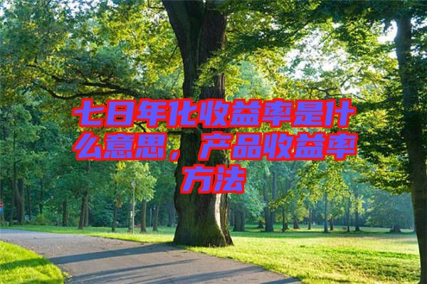 七日年化收益率是什么意思，產(chǎn)品收益率方法