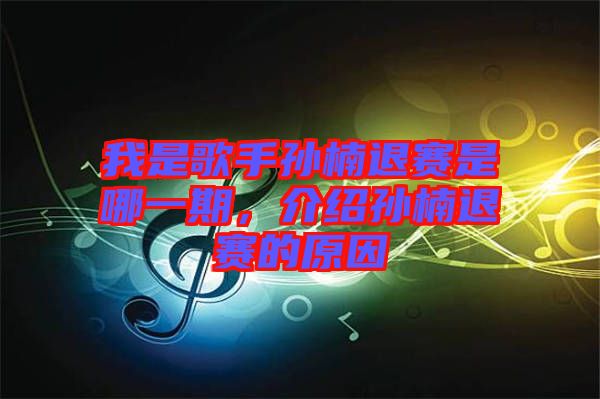 我是歌手孫楠退賽是哪一期，介紹孫楠退賽的原因