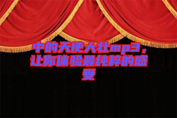 中的天使大壯mp3，讓你體驗最純粹的感受