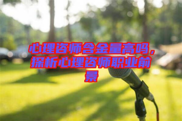 心理咨師含金量高嗎，探析心理咨師職業(yè)前景