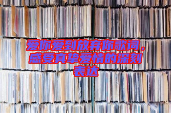 愛你愛到放棄你歌詞，感受真摯愛情的深刻表達(dá)