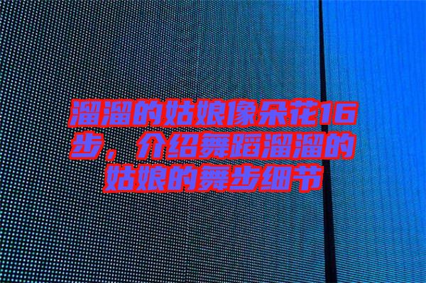 溜溜的姑娘像朵花16步，介紹舞蹈溜溜的姑娘的舞步細(xì)節(jié)