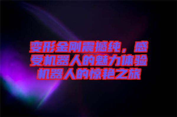 變形金剛震撼純，感受機(jī)器人的魅力體驗機(jī)器人的驚艷之旅