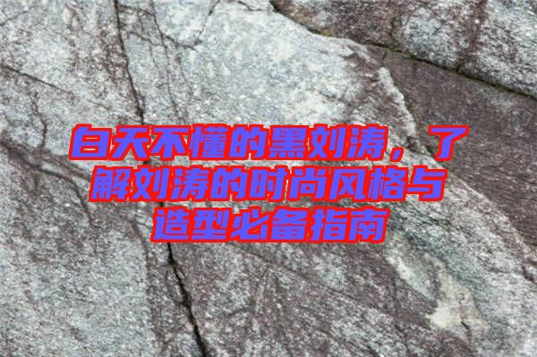 白天不懂的黑劉濤，了解劉濤的時尚風(fēng)格與造型必備指南