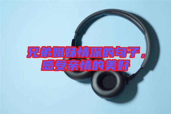 兄弟姐妹情深的句子，感受親情的美好