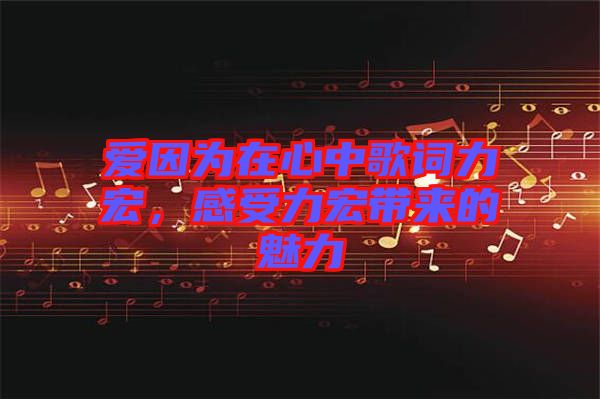愛因為在心中歌詞力宏，感受力宏帶來的魅力