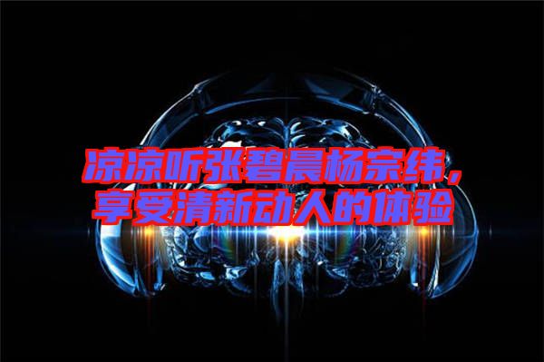 涼涼聽(tīng)張碧晨楊宗緯，享受清新動(dòng)人的體驗(yàn)