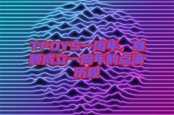 TFOYS一周年，回顧成立一周年的點(diǎn)滴歷程