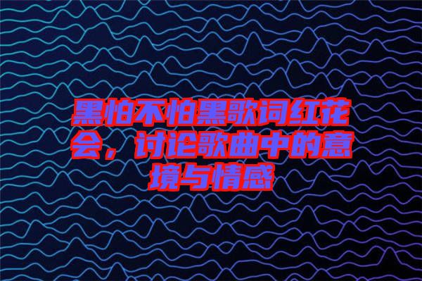 黑怕不怕黑歌詞紅花會(huì)，討論歌曲中的意境與情感