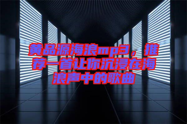 黃品源海浪mp3，推薦一首讓你沉浸在海浪聲中的歌曲