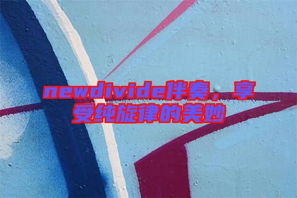 newdivide伴奏，享受純旋律的美妙