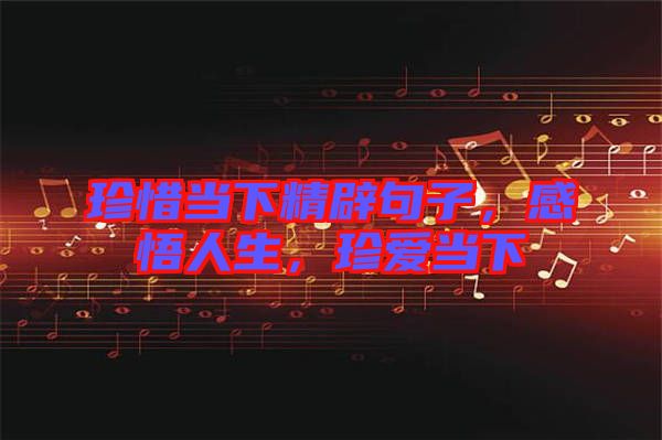 珍惜當(dāng)下精辟句子，感悟人生，珍愛當(dāng)下