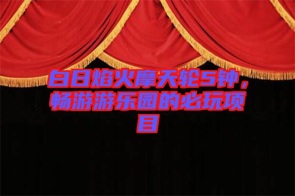 白日焰火摩天輪5鐘，暢游游樂園的必玩項目