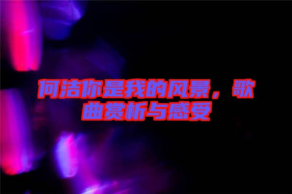 何潔你是我的風景，歌曲賞析與感受