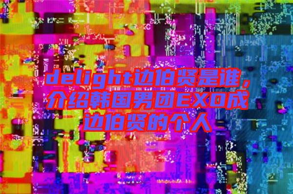 delight邊伯賢是誰，介紹韓國男團(tuán)EXO成邊伯賢的個(gè)人