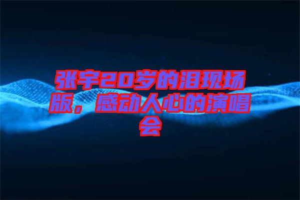 張宇20歲的淚現(xiàn)場(chǎng)版，感動(dòng)人心的演唱會(huì)