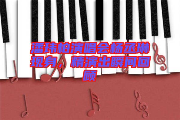 潘瑋柏演唱會楊丞琳現(xiàn)身，精演出瞬間回顧