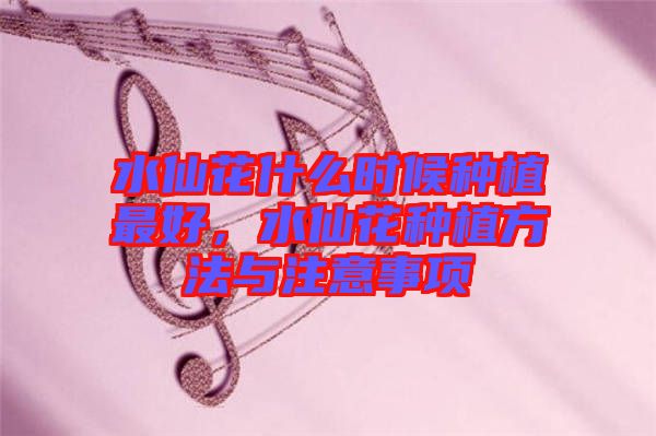 水仙花什么時(shí)候種植最好，水仙花種植方法與注意事項(xiàng)