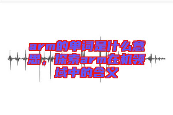arm的單詞是什么意思，探索arm在機(jī)領(lǐng)域中的含義