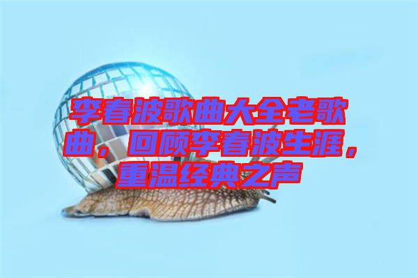 李春波歌曲大全老歌曲，回顧李春波生涯，重溫經(jīng)典之聲
