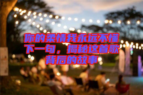 你的柔情我永遠(yuǎn)不懂下一句，揭秘這首歌背后的故事