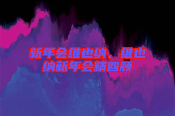 新年會維也納，維也納新年會精回顧