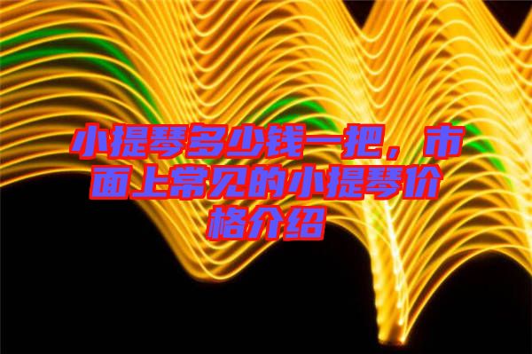 小提琴多少錢一把，市面上常見的小提琴價(jià)格介紹