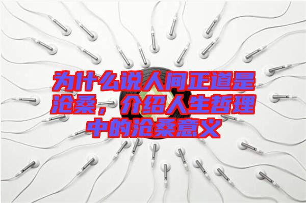 為什么說人間正道是滄桑，介紹人生哲理中的滄桑意義
