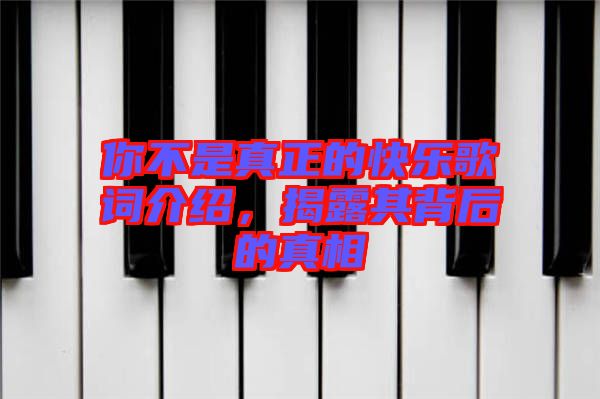 你不是真正的快樂(lè)歌詞介紹，揭露其背后的真相