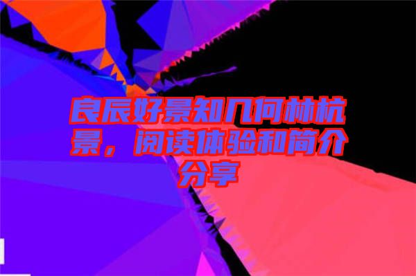 良辰好景知幾何林杭景，閱讀體驗(yàn)和簡介分享