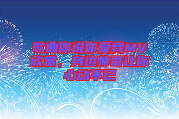 歌曲你說(shuō)你愛我MV欣賞，身邊帥哥讓你心動(dòng)不已