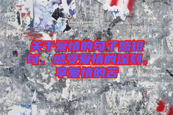 關(guān)于愛(ài)情的句子感短句，感受愛(ài)情的深刻，享愛(ài)情的苦