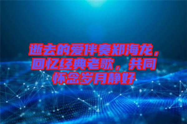 逝去的愛伴奏鄭海龍，回憶經典老歌，共同懷念歲月靜好