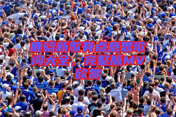 鹿晗新歌有點意思歌詞大全，完整版MV欣賞