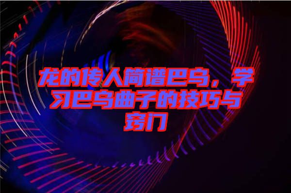 龍的傳人簡譜巴烏，學(xué)習(xí)巴烏曲子的技巧與竅門