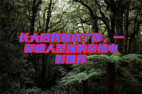 長大后我就成了你，一部感人至深的親情電影推薦